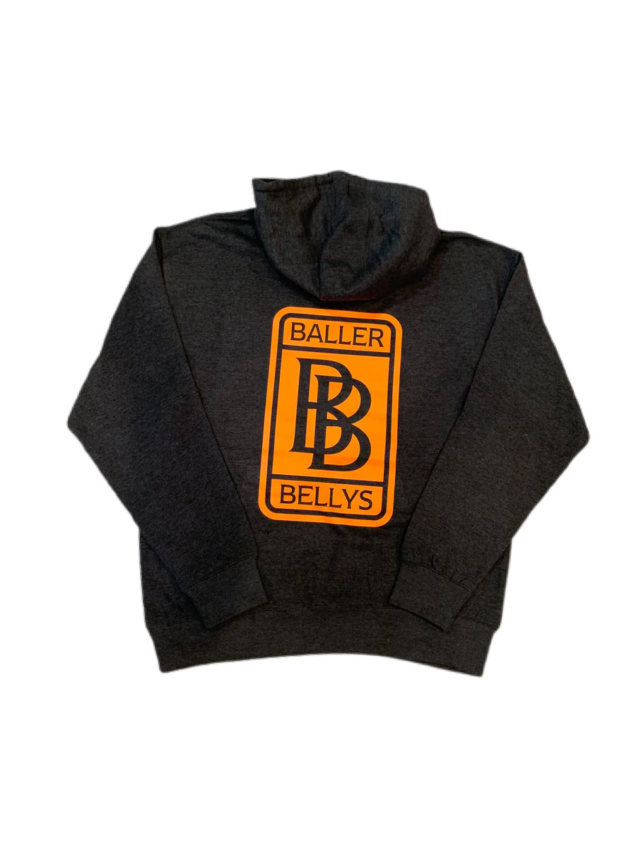 Grey Stay Hungry Sweatsuit with Neon Orange design