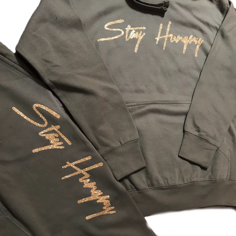 Stay Hungry 'Stay Hungry' Olive Green Sweatsuit