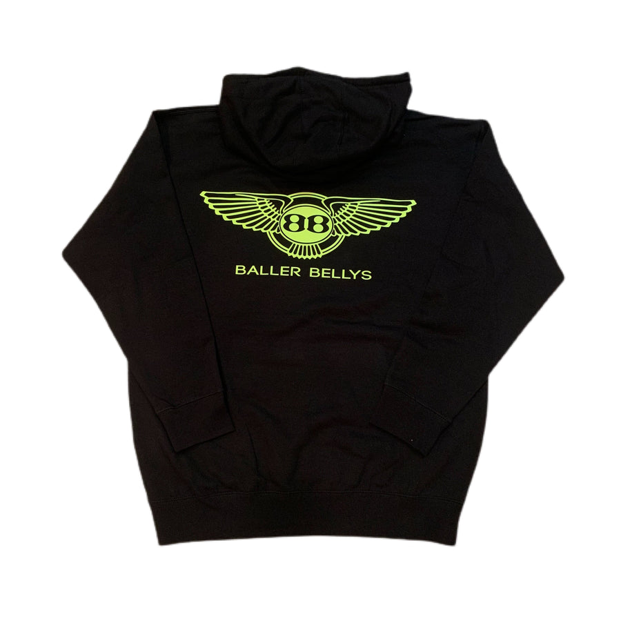 Black Sweatsuit With Neon Green Stay Hungry