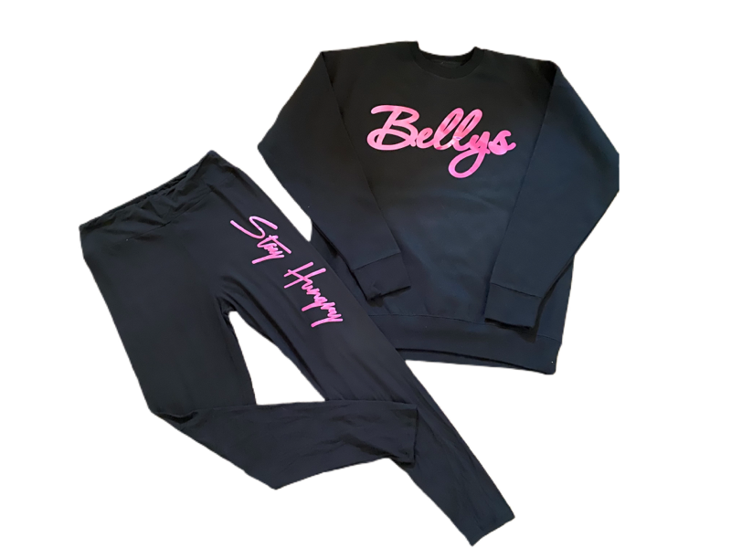 Bellys Crewneck with Stay Hungry Leggings