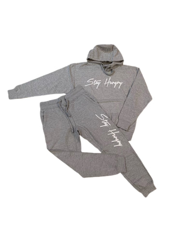 Grey Area Stay Hungry Sweatsuit with White