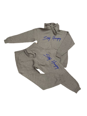 Grey Area Stay Hungry Sweatsuit with Blue