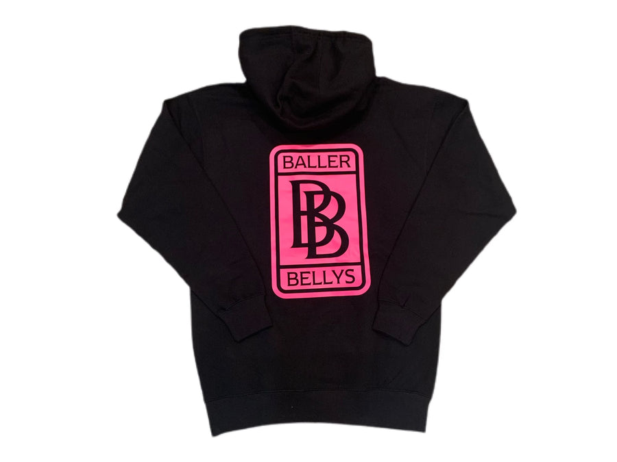 Black Stay Hungry Sweatsuit with Neon Pink