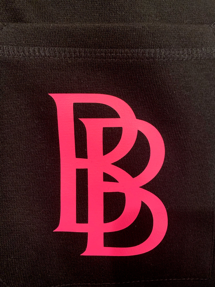 Black Stay Hungry Sweatsuit with Neon Pink