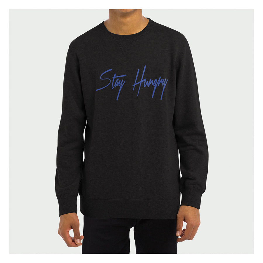 Stay Hungry Crewneck B/BL