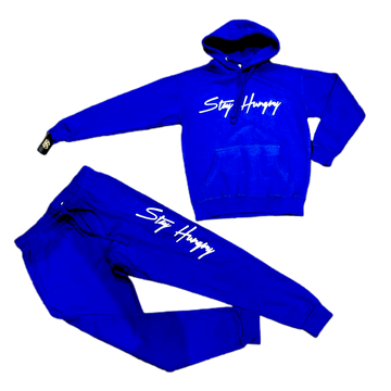 Stay Hungry Sweat Suit - Blue
