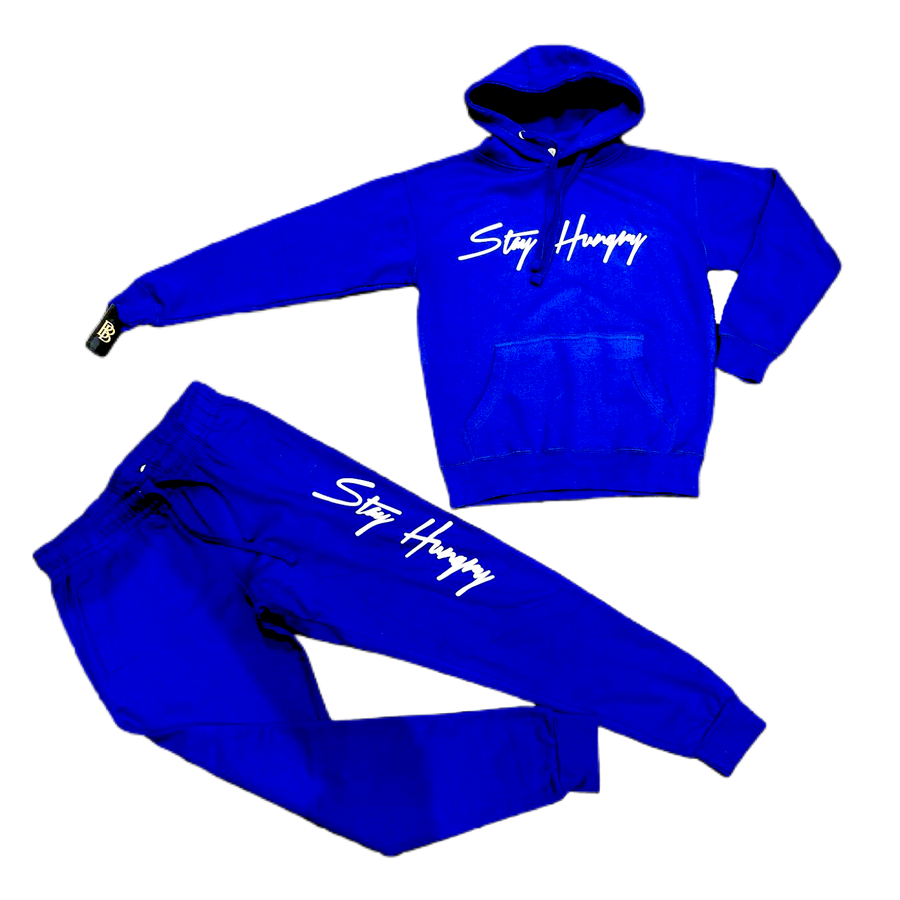 Stay Hungry Sweat Suit - Blue