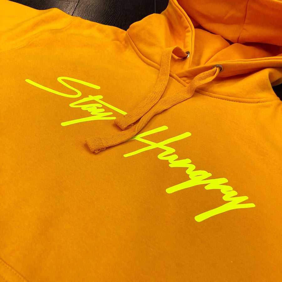 Gold Stay Hungry Sweat Suit with Neon Green Design